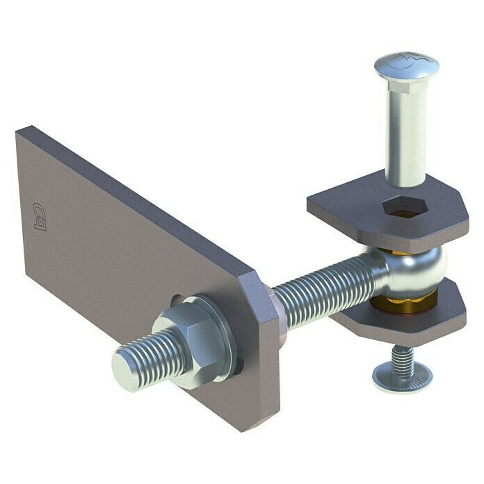 Bisagra para puerta metálica (Diámetro rosca: M16, Específico para: Puertas giratorias, Ángulo de abertura: 180°, 2 uds.)