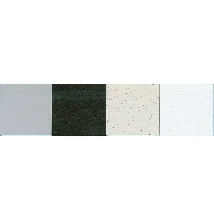 Pyramis Einbauspüle Arena - 86 x 50 cm, Schwarz, Anzahl Becken: 1 Stk. - Hier sind Farbmuster verschiedener Oberflächentexturen, von glattem Grau bis hin zu gesprenkeltem Weiß.