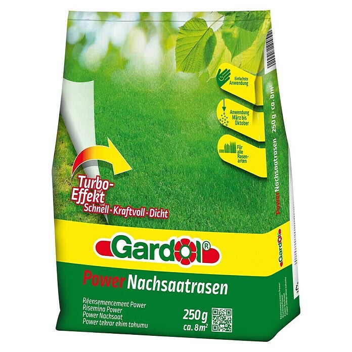 Gardol Nachsaat-Rasen (250 g, Inhalt ausreichend für ca.: 8 m²)
