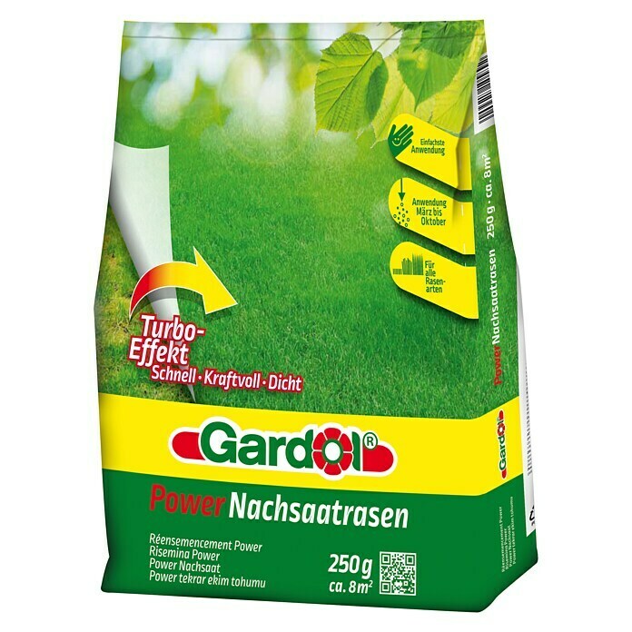 Gardol Nachsaat-Rasen (250 g, Inhalt ausreichend für ca.: 8 m²)