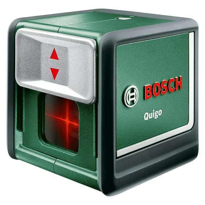 Bosch Nivel láser en cruz Quigo - Zona de trabajo máx.: 10 m, Ángulo líneas láser: 90 ° - El nivel láser de líneas cruzadas Bosch Quigo proyecta líneas precisas para facilitar la alineación.