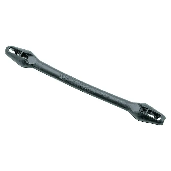 Forsheda Ruckdämpfer Typ 1 - Für Seildurchmesser: 10 mm - 12 mm, Länge: 420 mm, Kautschuk - Längliches dunkelgraues Seilgerät für 12mm Seil mit offenen, geformten Enden.