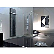 Designheizkörper Broken Mirror 3 (47 x 180 cm, Mit 1 Handtuchhalter (50 mm), 1.118 W bei 75/65/20 °C, Edelstahl)