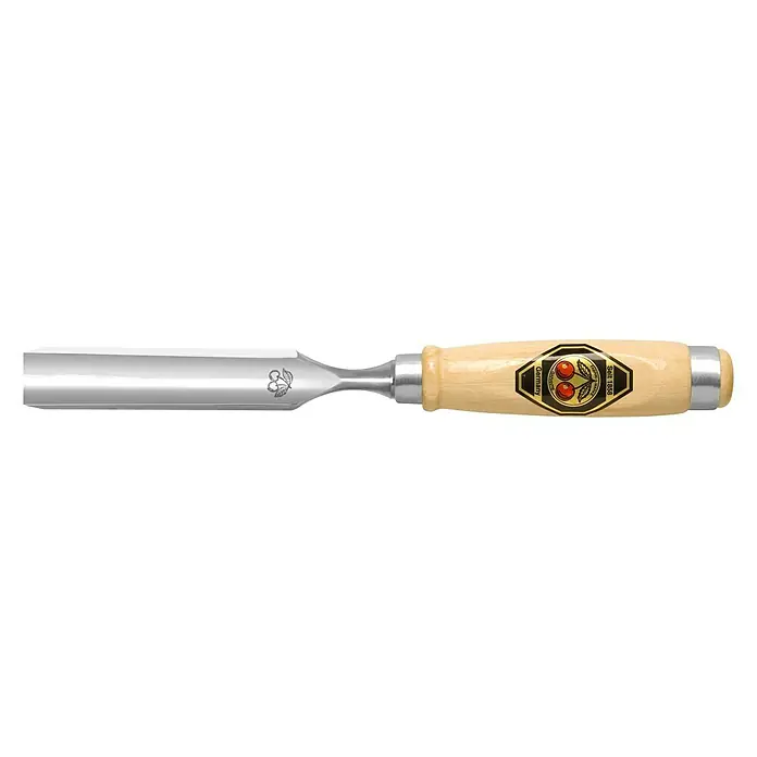 Kirschen Hohlbeitel - Klingenbreite: 18 mm - Stecheisen mit Holzgriff und Stahlklinge. Das Werkzeug eignet sich ideal für präzise Holzarbeiten und ist von hoher Qualität.
