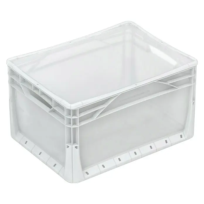 Surplus Systems Eurobox - 20 l, 40 x 30 x 22 cm - Ein leerer, durchsichtiger, robuster Lagerbehälter aus Kunststoff, ideal für Organisation und Lagerung.