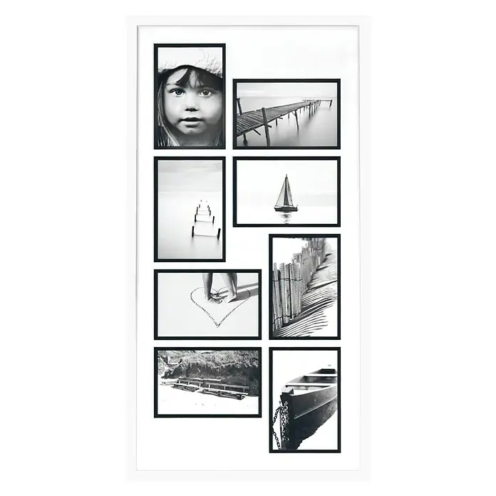 Collagerahmen - Anzahl Fotoplatzhalter: 8 Stk., Weiß, Holz - Elegantes 8-teiliges Fotorahmen-Set in Weiß. Perfekt für die Präsentation Ihrer Lieblingsmomente in einem stilvollen Rahmen.