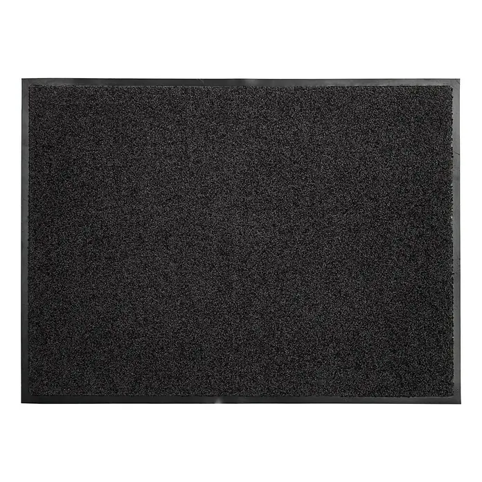 Astra Schmutzfangmatte Proper Tex - Schwarz, 60 x 180 cm, Material Nutzschicht: 100 % Polyamid - Schwarze Fussmatte mit Gummirand, ideal für den Eingangsbereich, um Schmutz und Feuchtigkeit effektiv zu entfernen. Strapazierfähig und pflegeleicht.