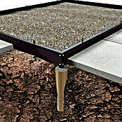Halls Fundament für Gewächshaus Popular (1,92 x 1,92 x 0,12 m, Schwarz, Passend für: Halls Gewächshaus Popular 66)