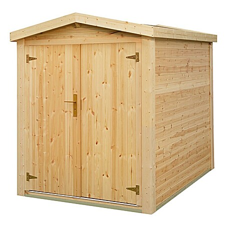 Kiehnholz Gerätehaus (Außenmaß inkl. Dachüberstand (B x T): 164 x 223 cm, Holz, Natur)