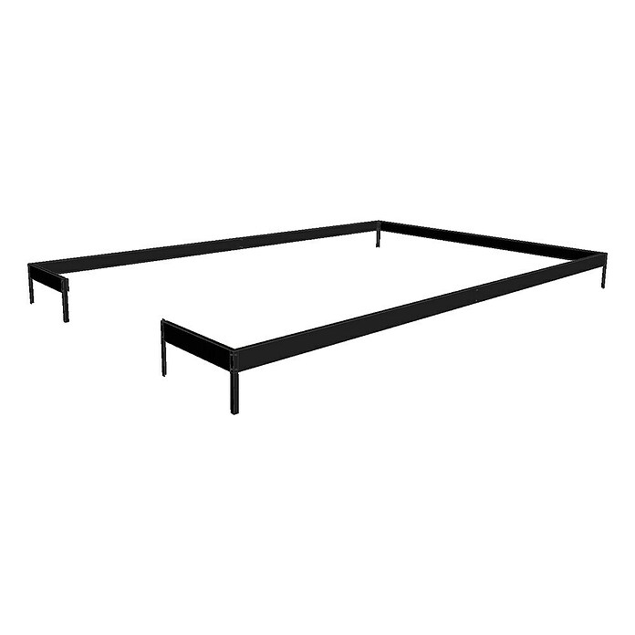 Juliana Fundament für Gewächshaus Premium (2,96 x 2,96 x 0,12 m, Schwarz)