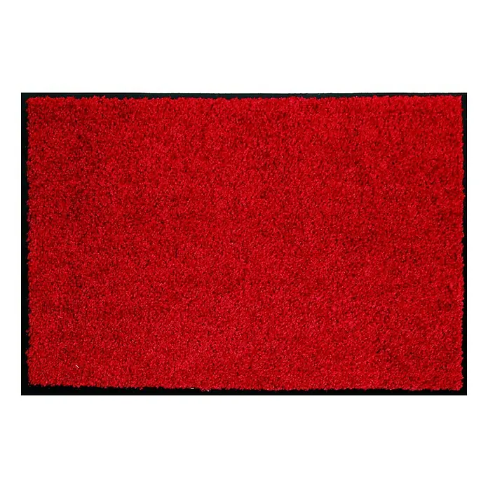 Astra Schmutzfangmatte Diamant - Rot, 60 x 80 cm, Material Nutzschicht: 100 % Polyamid - Roter Teppich mit schwarzer Umrandung, ideal für den Eingangsbereich oder als dekoratives Element im Raum.