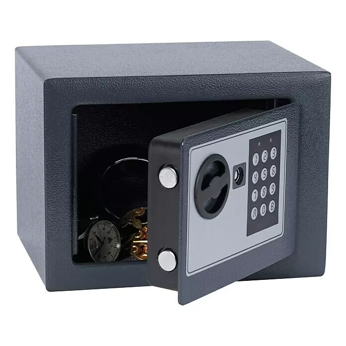 Möbeltresor Security Box Mini17 x 23 x 17 cm, Elektronisches Zahlenschloss, Verriegelung: 1-seitig Front View
