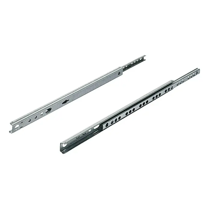 Suki Guía para cajones - Longitud cajón: 185 mm - 274 mm, Capacidad de carga: 10 kg, Extracción parcial, Montaje de ranura en el cajón, Zincado - Juego de guías metálicas para cajones para un movimiento suave, ideal para reparaciones y proyectos de construcción de muebles.
