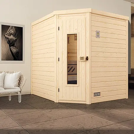 Weka  Massivholzsauna TURKU 7,5 kW BioS MT Gr.2