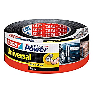 Tesa Extra Power Folienband Universal (Schwarz, 50 m x 50 mm)