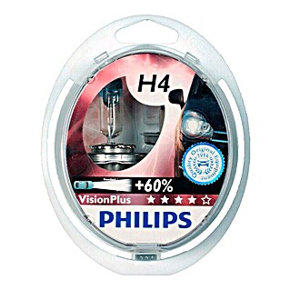 Philips Vision Plus Halogeenkoplamp H4 (H4, 2 st.)