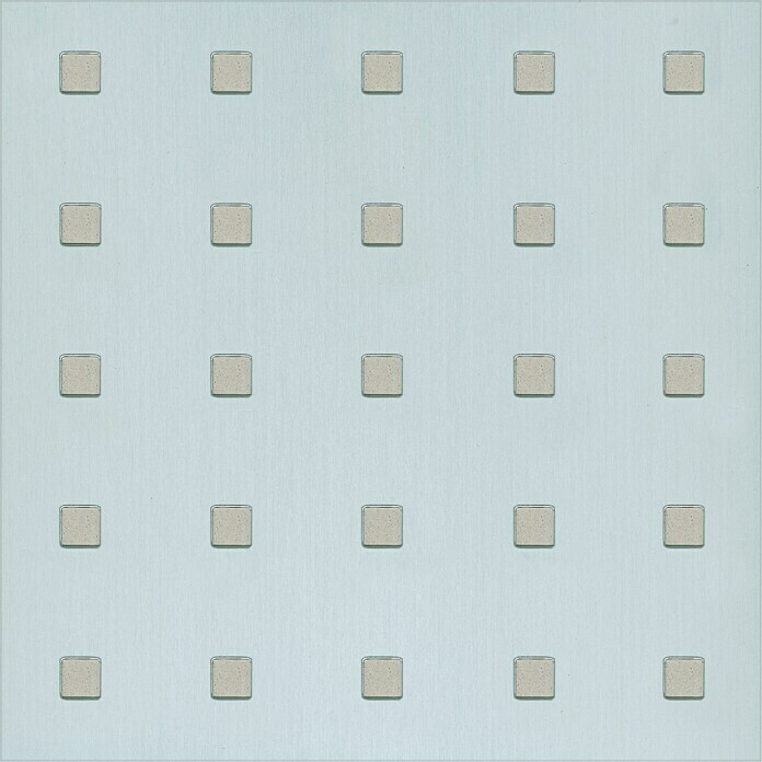 Kantoflex Aluminium plaat met vierkante perforaties (480 x 240 mm, Dikte: 0,7 mm, Aluminium, Geanodiseerd)