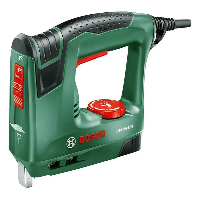 Bosch Elektrotacker PTK 14 EDT - Klammertiefe: 6 mm - 14 mm, 30 Impulse/min - Akku-betriebener Tacker PTK 14 EDT von Bosch.