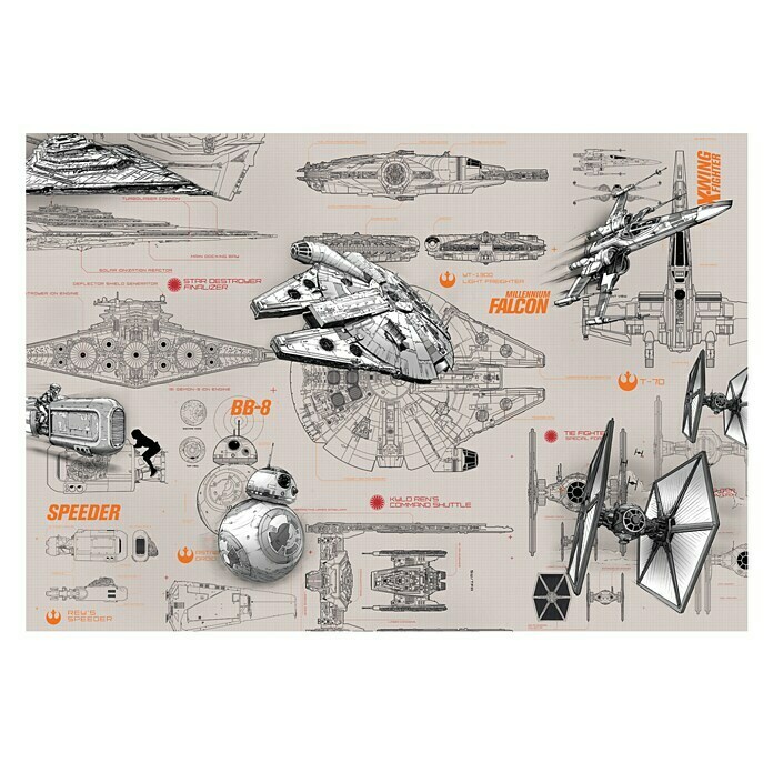 Komar Star Wars Fototapete Rebels Run (8 -tlg., B x H: 368 x 254 cm,  Papier) | BAUHAUS