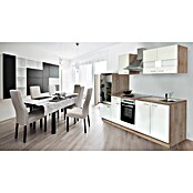 Respekta Composición de cocina (Ancho: 270 cm, Con dispositivos eléctricos, Blanco)