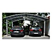 Ximax Carport Portoforte M 110 (4,9 x 5,4 m, Einfahrtshöhe: Max. 2,2 m, Edelstahloptik, Schneelast: 137 kg/m²)