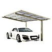 Ximax Carport LINEA 80 (4,9 x 2,7 m, Einfahrtshöhe: 2,2 m, Edelstahloptik, Schneelast: 100 kg/m²)