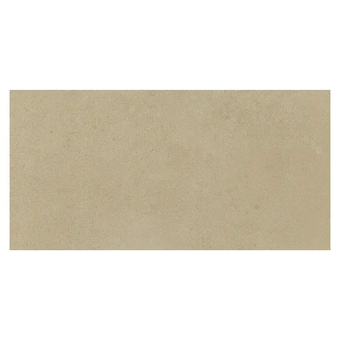Art-Tec by Palazzo Feinsteinzeugfliese - 30 x 60 cm, Creme, Schimmernd - Nahaufnahme einer beigen Quarzoberfläche mit feinen Sprenkeln, ideal für Arbeitsplatten oder Wandverkleidungen.