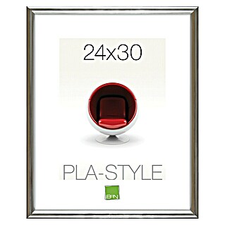Marco de plástico Pla-Style (24 x 30 cm, Plateado)
