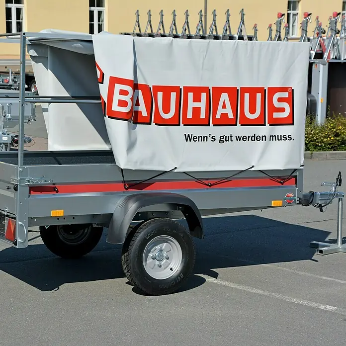 Stema Anhänger BH 7.5-20-12.1 - Nutzlast: 605 kg, Einachser, Ungebremst - Anhänger mit Bauhaus-Logo und dem Slogan "Wenn's gut werden muss".