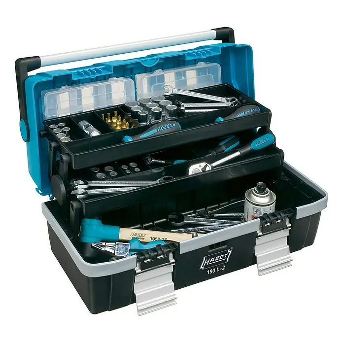 Hazet Werkzeugkoffer 190L-2 - L x B x H: 215 x 470 x 250 mm, Ohne Werkzeug - Der Hazet 190L-2 Werkzeugkoffer ist vollgepackt mit hochwertigen Werkzeugen und bietet eine perfekte Lösung für Profis und Heimwerker.