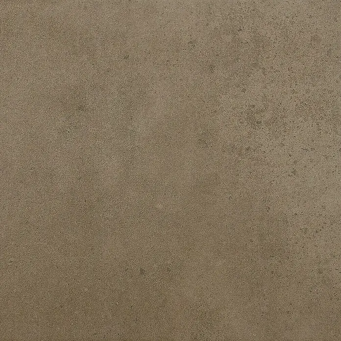 Art-Tec by Palazzo Feinsteinzeugfliese - 60 x 60 cm, Taupe, Matt - Nahaufnahme einer braunen Betonplatte mit subtiler Textur und Farbvariationen. Ideal für Hintergründe und Texturen.