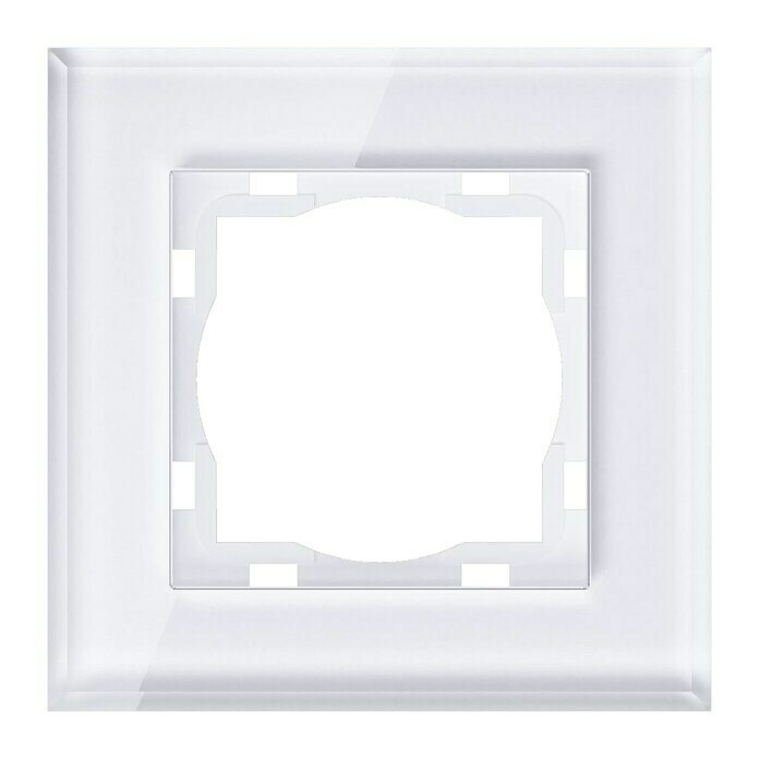 Voltomat ART Glazen afdekraam (Wit, 1 standen, Inbouw)