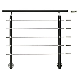 Treba Frewa Geländer-Set AG5 (Seitenmontage, Aluminium, Anthrazit, Edelstahl, Länge: 150 cm)
