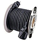 Voltomat Cable de extensión de goma (25 m, Negro, IP44, H05RR-F3G1,5)