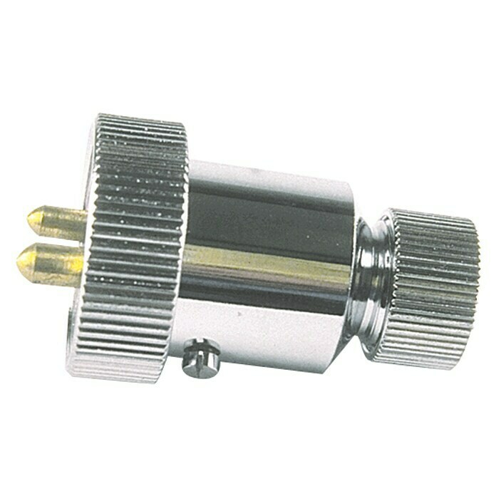 Talamex Stecker2-polig, 3 A, Wasserdicht, Verchromt Left Side View