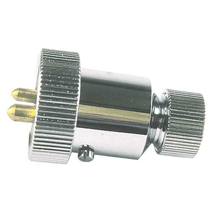 Talamex Stecker3-polig, 3 A, Wasserdicht, Verchromt Right Side View