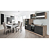 Respekta Composición de cocina (Ancho: 300 cm, Con dispositivos eléctricos, Gris)