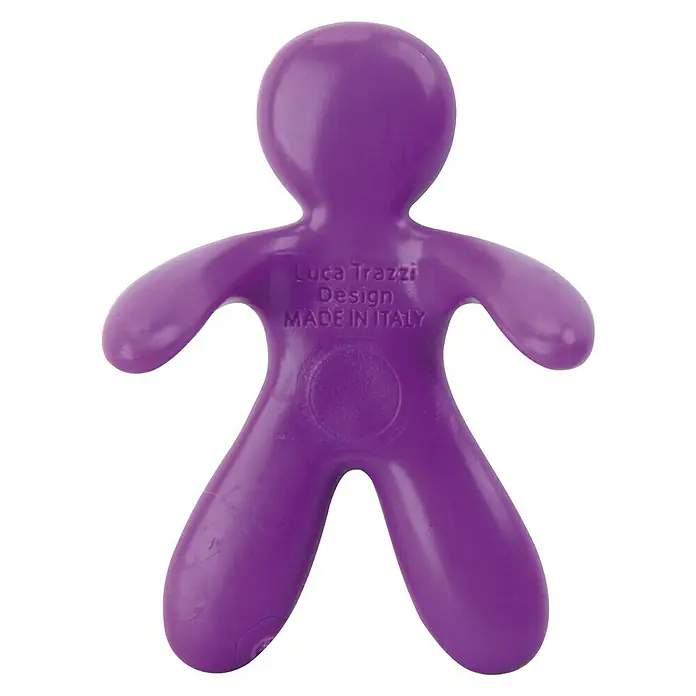 Mr & Mrs Fragrance Lufterfrischer Cesare - Lilac Blossom, Flexible Arme und Beine, 90 Tage - Lila Luca Trazzi Design-Duftfigur für das Auto. Hergestellt in Italien, sorgt sie für einen angenehmen Duft im Fahrzeug.