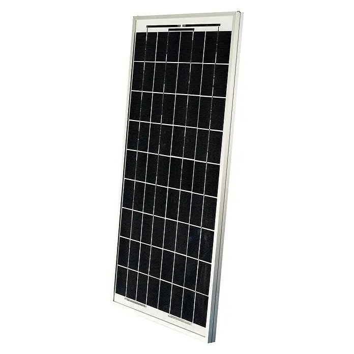 Sunset Solarmodul SM 30 - Nennleistung: 30 W, L x B x H: 67,5 x 34,5 x 2 cm - Solarpanel mit silbernem Rahmen und rechteckigen Zellen für effiziente Energiegewinnung. Ideal für umweltfreundliche Stromversorgung.