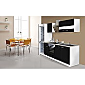 Respekta Composición de cocina (Ancho: 270 cm, Con dispositivos eléctricos, Negro)