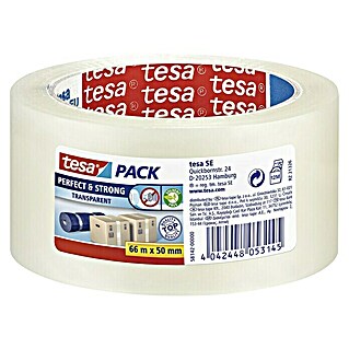 Tesa Pack Paketklebeband Solid & Strong (Transparent, 66 m x 50 mm)