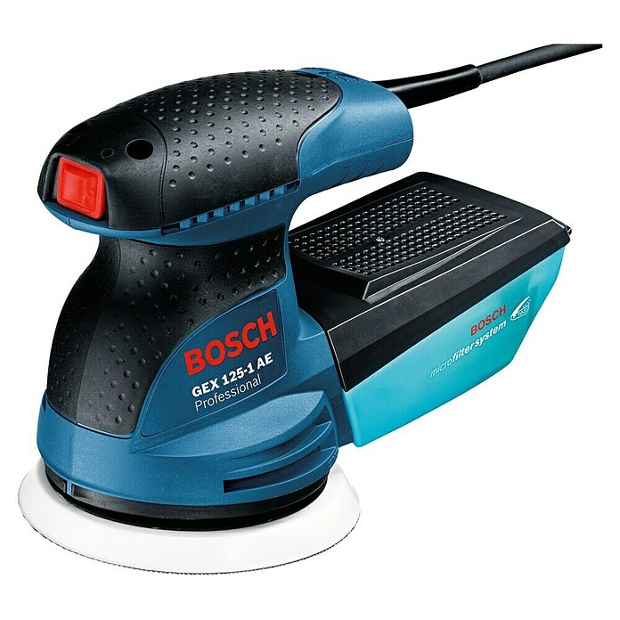 Bosch Professional Exzenterschleifer GEX 125-1 AE (250 W, Durchmesser Schleifteller: 125 mm, Leerlaufdrehzahl: 7.500 U/min - 12.000 U/min)