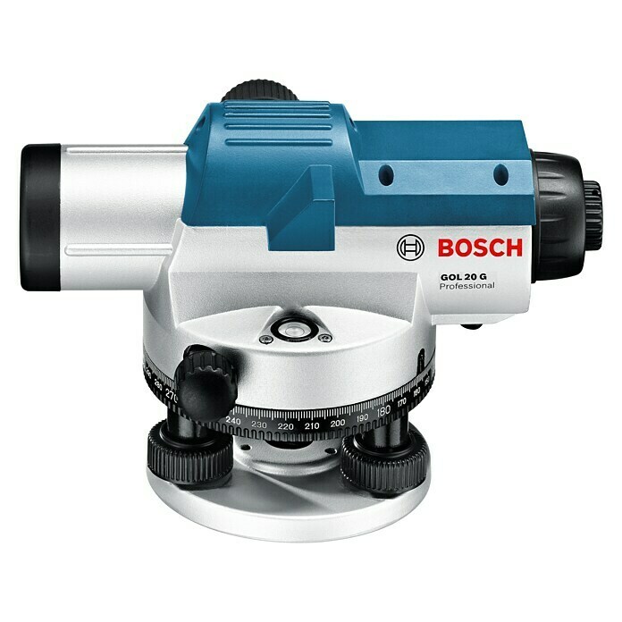 Bosch Professional Optisches Nivelliergerät GOL 20 GArbeitsbereich: Max. 60 m, Maßeinteilung: 1 gon (Horizontalkreis) Left Side View