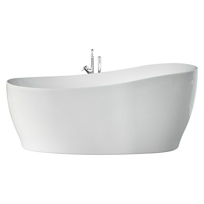 Ottofond Freistehende Badewanne Domani180 x 85 cm, Sanitäracryl, Weiß Front View