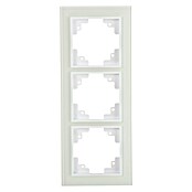 Glas-Abdeckrahmen (Weiß, 3-fach, Glas, Unterputz)
