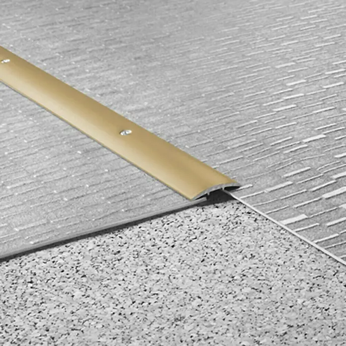 LOGOCLIC Übergangsprofil - Beige/Braun, 1 m x 30 mm x 4,5 mm, Montageart: Schrauben - Bodenschwelle aus Aluminium, die zwei verschiedene Bodenbeläge verbindet. Eine elegante Lösung für Übergänge im Innenbereich.