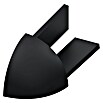Viertelkreis-Außeneck (PVC, Schwarz, Höhe: 8 mm, 4 Stk.)