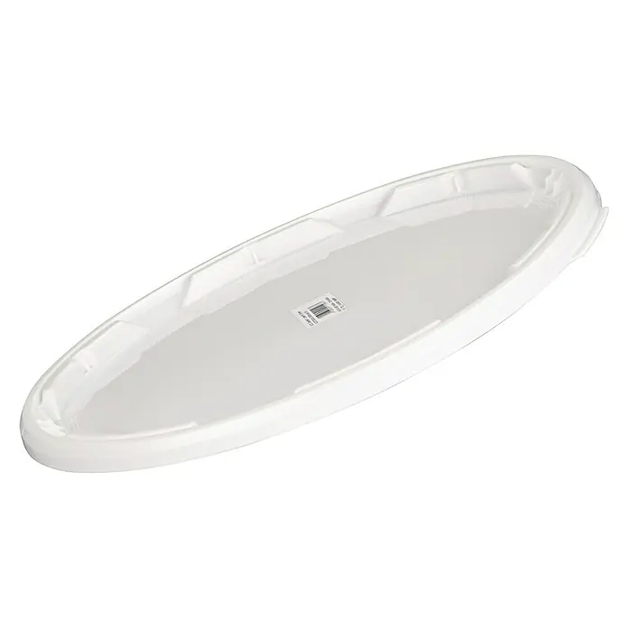swingcolor Leer-Mischeimer-Deckel - Oval, Passend für: swingcolor Leer-Mischeimer 15 l - Weißer Eimerdeckel aus Kunststoff mit geripptem Rand. Ideal, um Ihre Vorräte frisch und sicher zu halten.