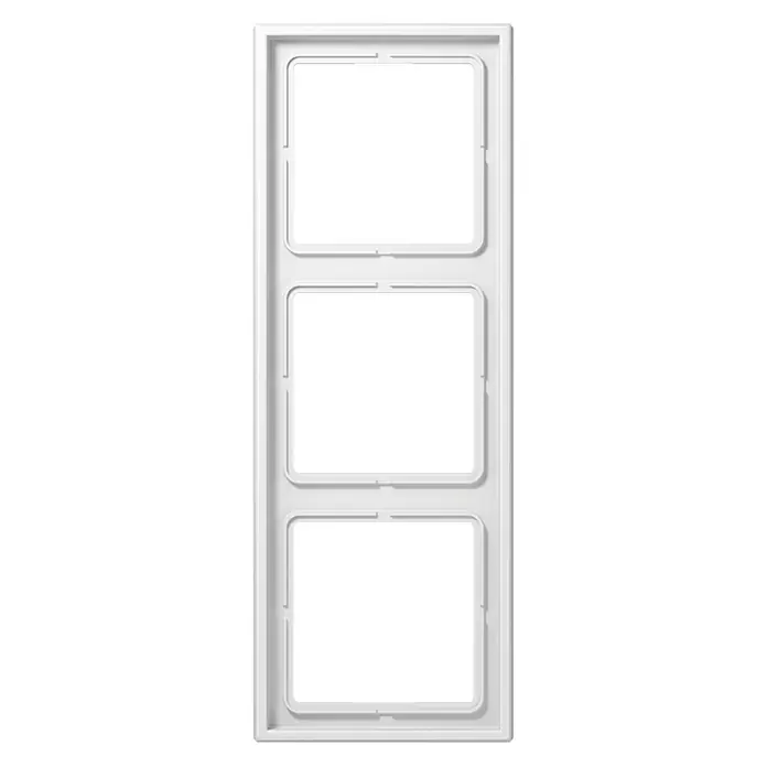 Jung LS 990 Abdeckrahmen LS983WW - Alpinweiß, 3-fach, Kunststoff - Weiße Dreifach-Schalterabdeckung für Elektroinstallationen. Schlichtes Design für moderne Innenräume.