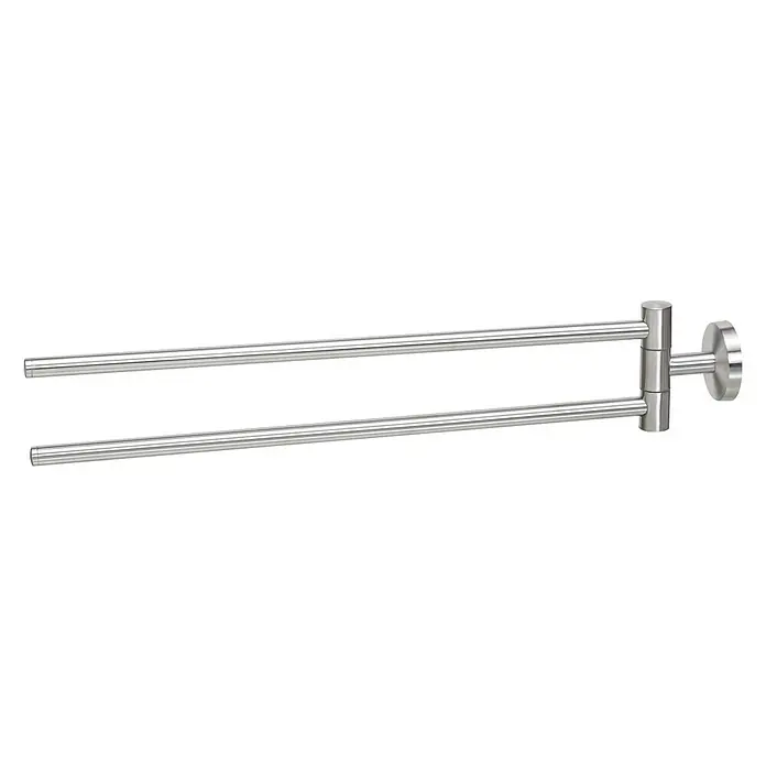 Camargue Paris Toallero de barra - Dos brazos - Un toallero giratorio en cromo brillante. Práctico y elegante para cualquier baño, proporciona espacio para varias toallas.